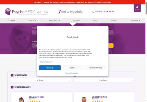 NZOZ PSYCHOMEDIC.PL KLINIKA PSYCHOLOGICZNO-PSYCHIATRYCZNA Michał Niewiński